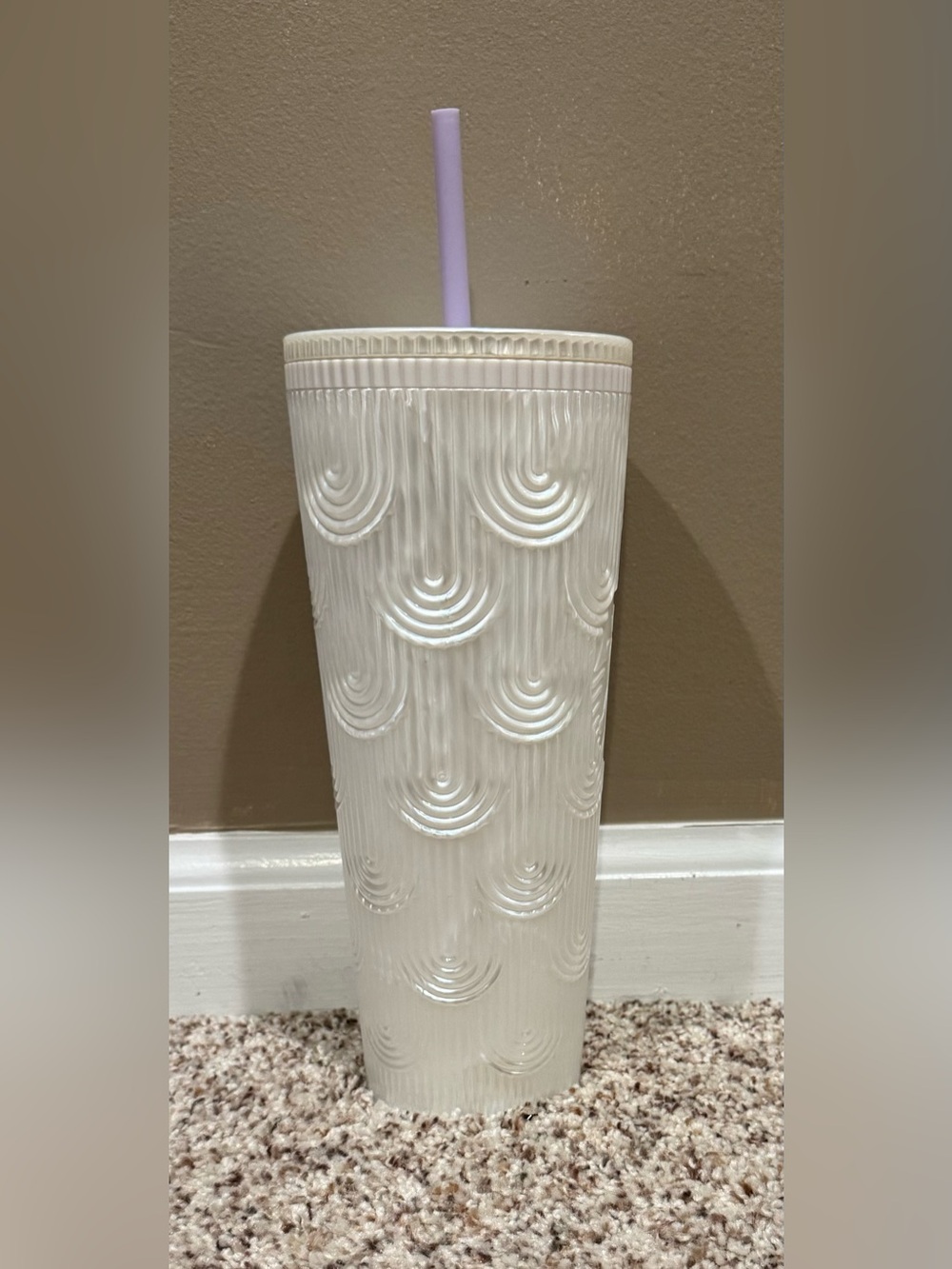 Starbucks Textured Tumbler with Lilac Straw